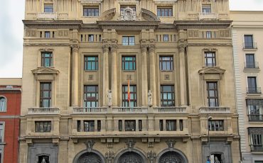 Headquarters of the Spanish Ministry of Education in Centro District in Madrid. Building designed by Ricardo Velazquez Bosco and completed in 1923.